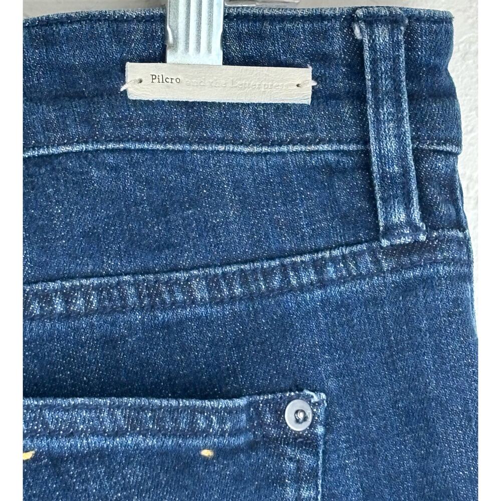 Anthropology Pilcro and the Letterpress Slim Boyfriend Sequin Jeans Size 30 - Picture 5 of 9